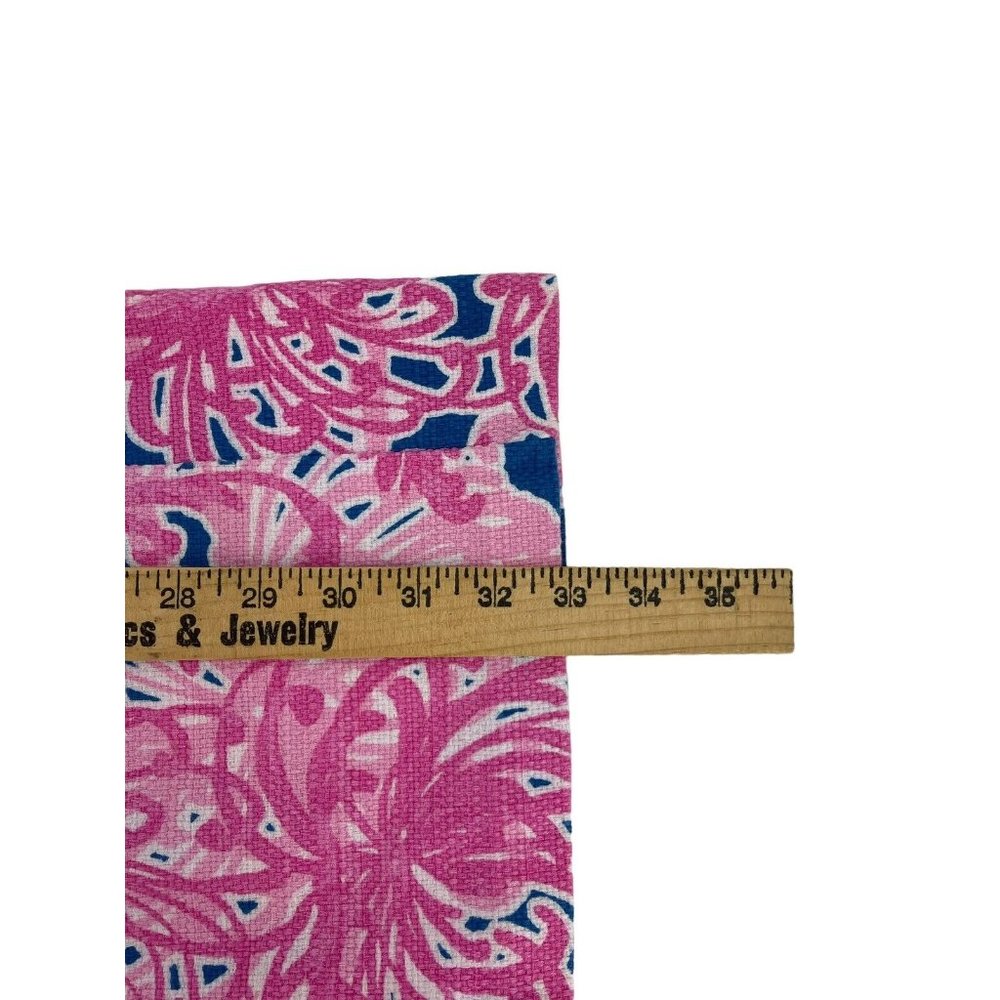 Taylor Women's Pink Blue Sleeveless Tropical Floral Pockets Dress Size 4 - Picture 14 of 15